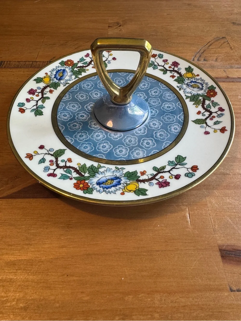 Vintage Noritake Floral Handled Serving Plate 8